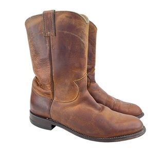 Justin Boots Men’s Classic Roper with Bay Apache Cowhide Foot Boots